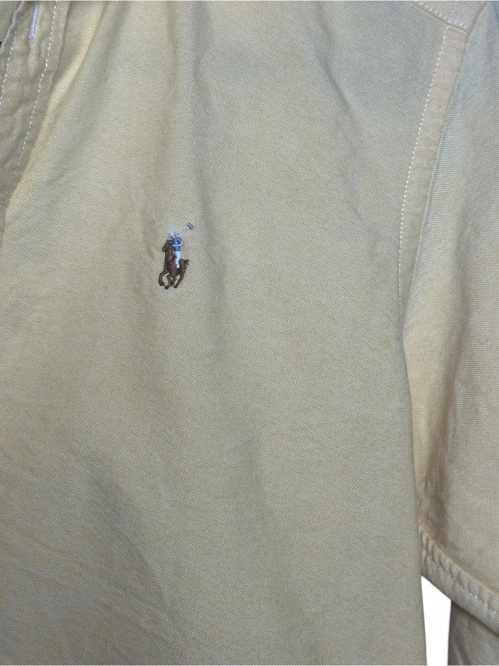 Ralph Lauren Pale Yellow Long-Sleeve Button-Down Shirt